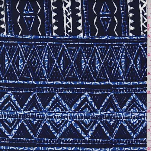 Navy/Cobalt/White Inca Stripe Challis