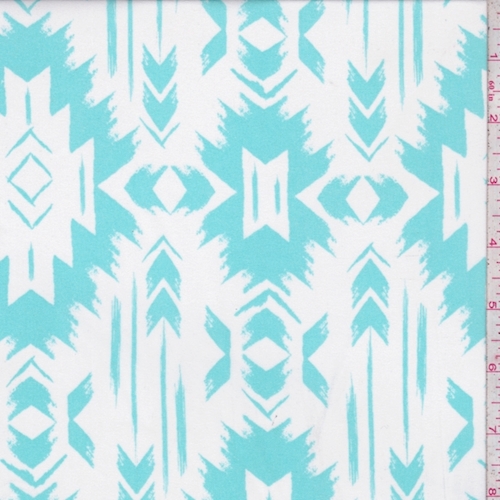 White/Seafoam Aztec Medallion Challis