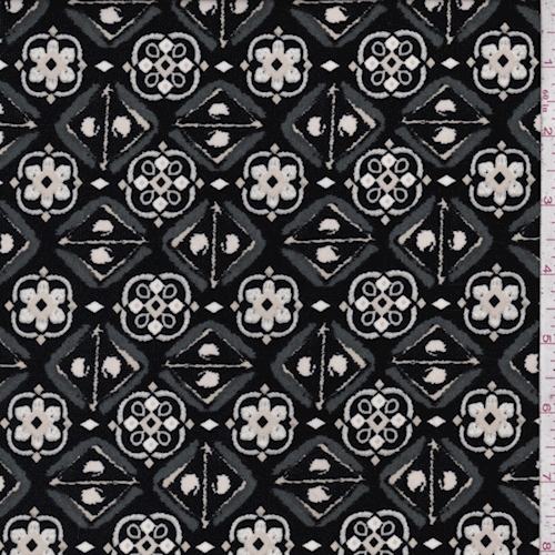 Black/Moss/Beige Medallion Challis