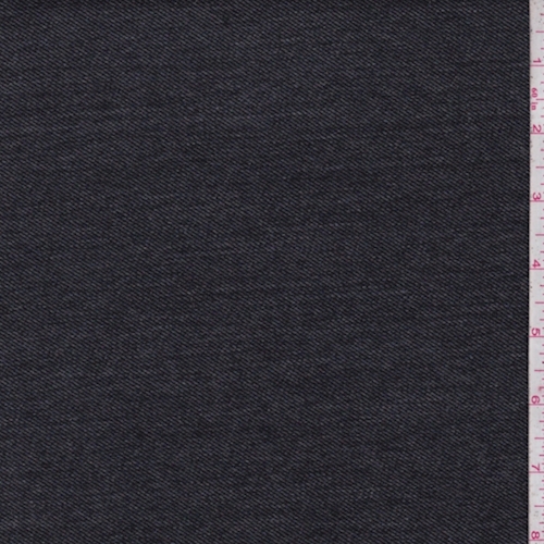 Heather Charcoal Wool Blend Twill Jacketing