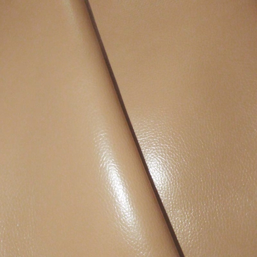 Toffee Beige Glossy Textured Vinyl Home Decorating Fabric