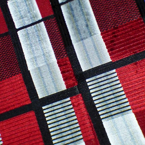 Red/White/Black Esquire Velvet Plaid Home Decorating Fabric DFW60838