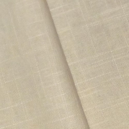 Beige/WhiteWoven Linen W/Knit Fusable Back Home Decorating Fabric DFW60897