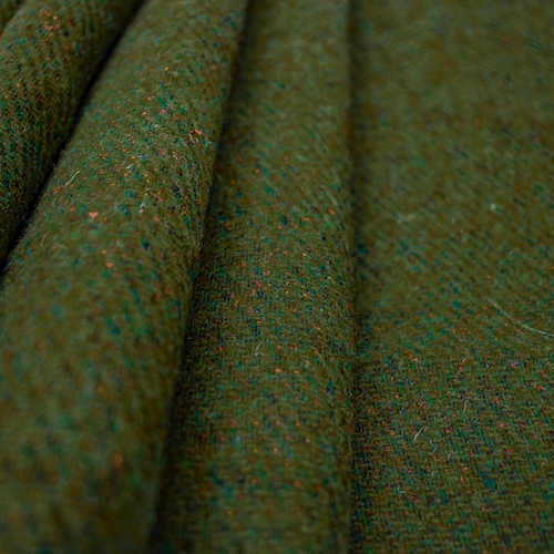 Olive Green Textured Twill Wool Blend Fleece Home Decorating Fabric