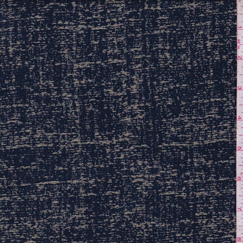 Metallic Gold/Stormy Blue Cross Hatch Cotton