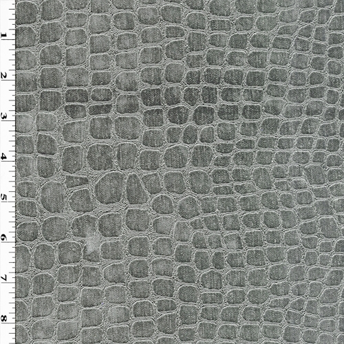 Iron Gray Crocodile Embossed Chenille Home Decorating Fabric