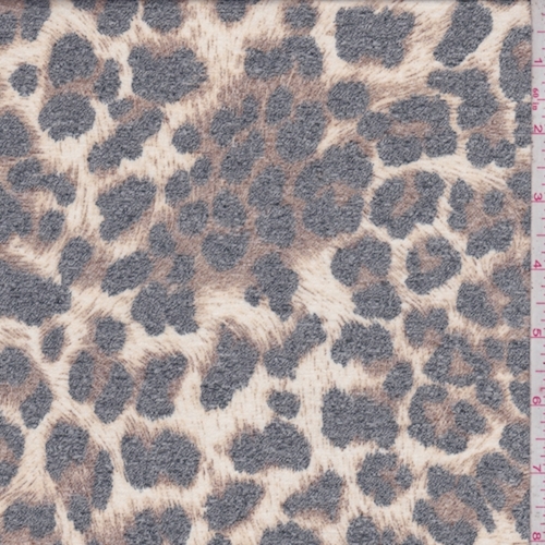 Pearl/Stone/Brown Animal Print Rayon Jersey Knit