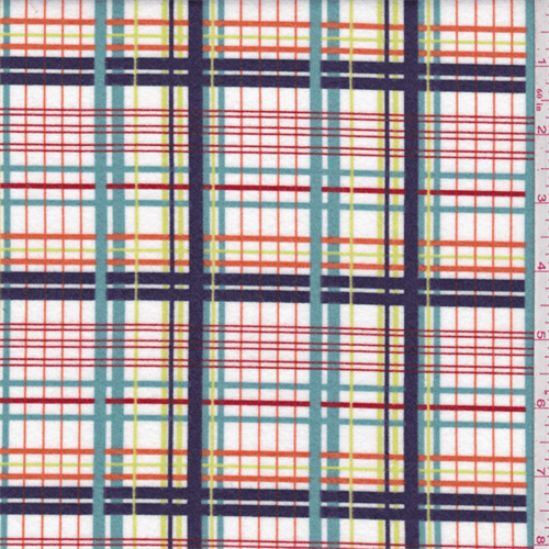 White Multi Plaid Flannel