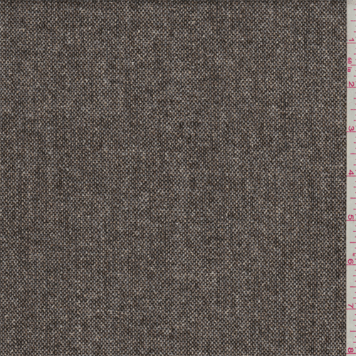 Dark Brown/Taupe Tweed Wool Suiting