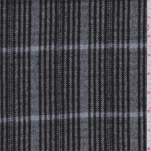 Black/Blue Plaid Flannel Jacketing