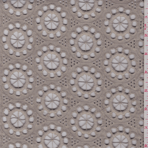 Light Taupe Circular Eyelet Lace