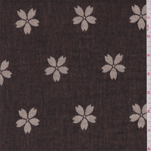 Brown/Tan Floral Double Gauze