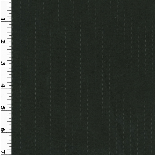 Black Pin-Stripe Wool Gabardine Suiting