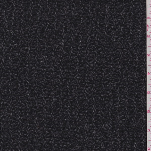 Black/Grey Textured Wool Jacketing