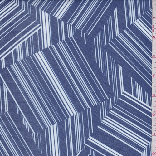 Navy/White Tossed Patchwork Power Mesh