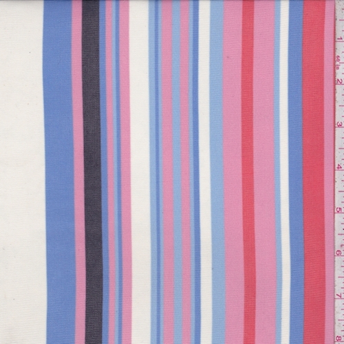 Pink/Periwinkle Multi Stripe Power Mesh