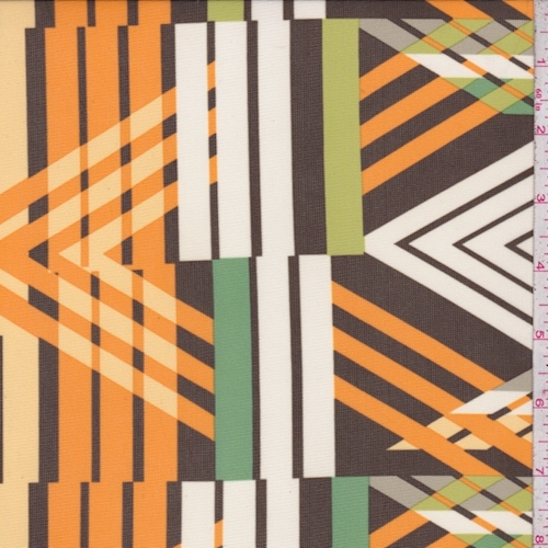 Orange/Jade Multi Stripe/Chevron Power Mesh