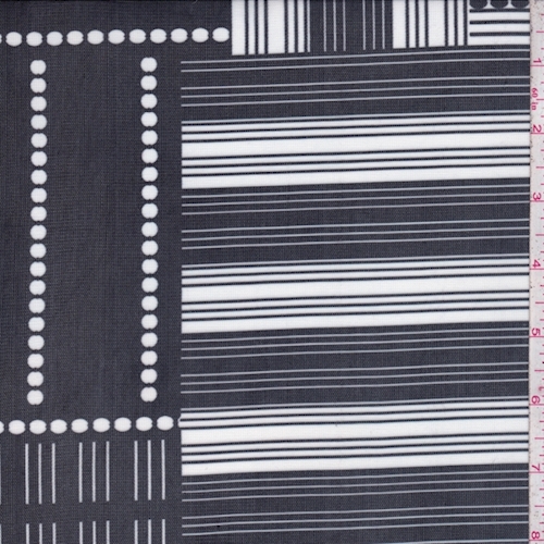 Black/White Linear Dot Block Power Mesh