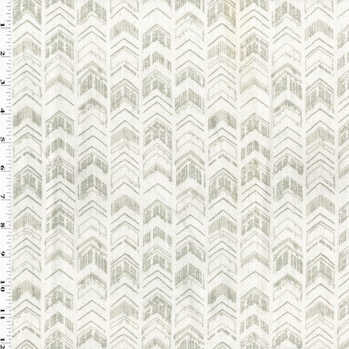 Off-White/Khaki Arrow Modern Print Canvas Home Decor Fabric