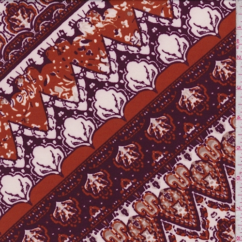 ITY Burnt Orange/Purple Moroccan Jersey Knit