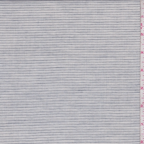 Stone/Ivory Pinstripe Cotton Lawn
