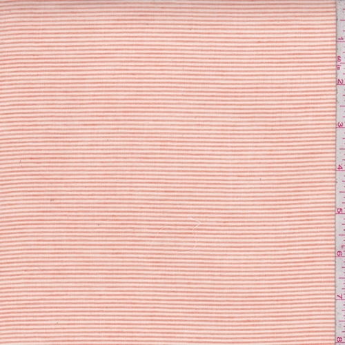Tangerine/Ivory Pinstripe Cotton Lawn