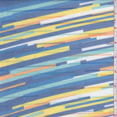 White/Cobalt Multi Pixel Stripe Power Mesh
