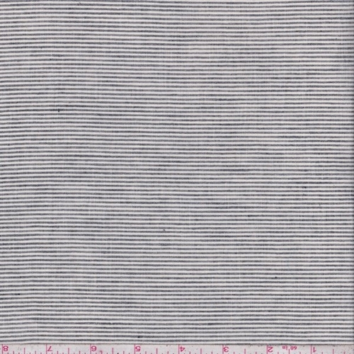 Slate/Ivory Pinstripe Cotton Lawn