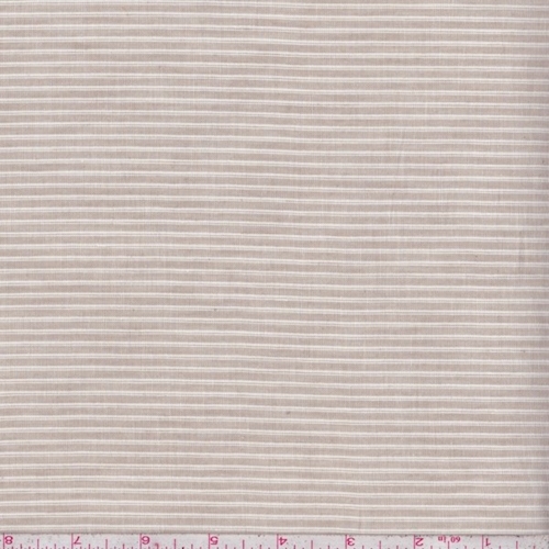 Light Taupe Double Pinstripe Cotton Lawn