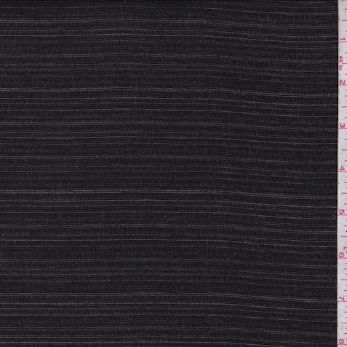 Black Dotted Stripe Crepe Georgette