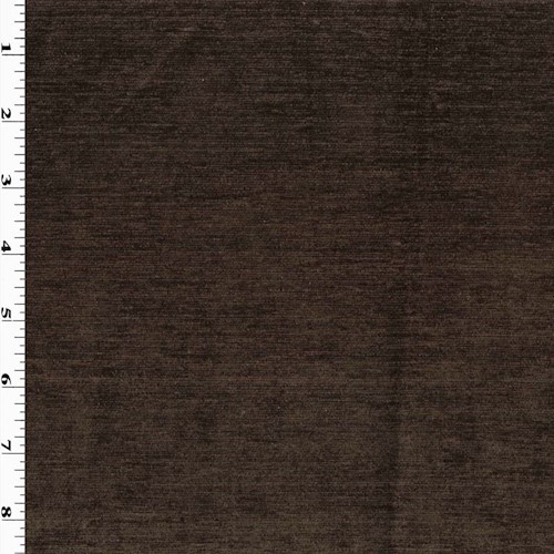Deep Ash Brown Lustrous Chenille Faux Velvet Decor Fabric DFW62006