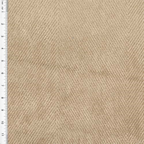 Beige Large Herringbone Suede-Like Texture Decor Fabric DFW61922