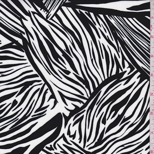 White/Black Zebra Print Poplin