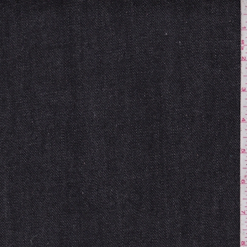 Weathered Black Denim Fabric
