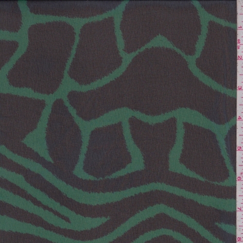 Emerald/Black Animal Print Chiffon