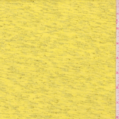 Sunshine Yellow Heather Spun Poly Jersey Knit
