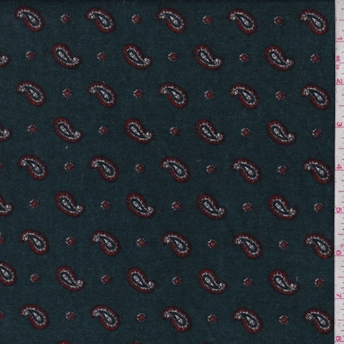 Hunter Green Paisley Flannel