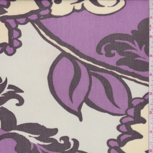 Lilac/Vanilla/Walnut Bold Floral Power Mesh