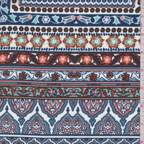 Cloud Blue/Peach Multi Deco Tile Peachskin