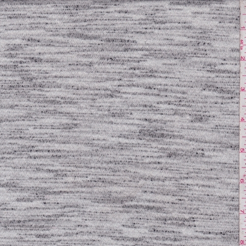 Heather Ivory/Charcoal Brushed Sweatshirt Knit