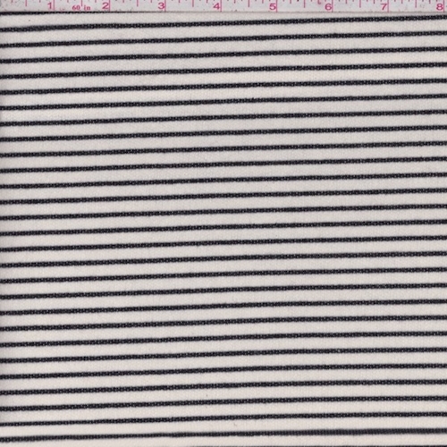 Natural/Black Stripe Baby French Terry Knit