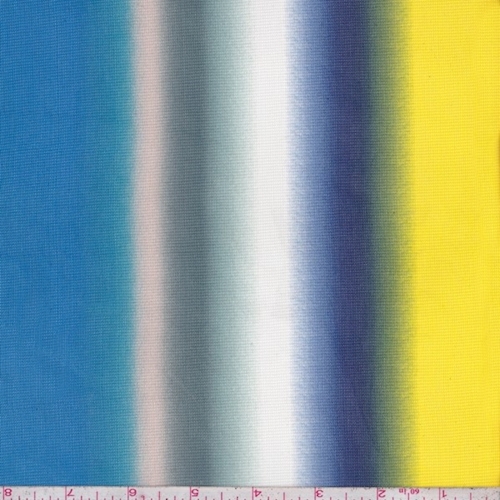 Aqua/Yellow/White Multi Airbrush Stripe Power Mesh