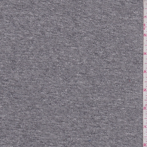 Heather Grey Slubbed Sweater Jersey Knit