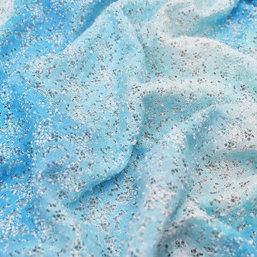 Sky Blue/White Ombre Boucle Lace Knit DFW11869