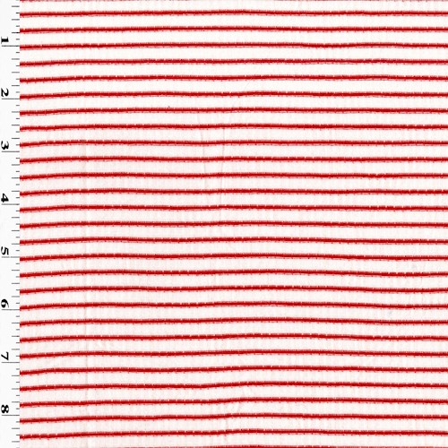 Red/White Stripe Crinkled Jersey Knit DFW11721