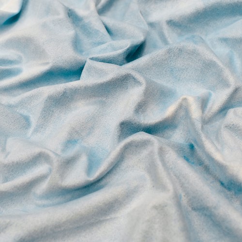 Sky Blue Soft Suedette Knit DFW11875