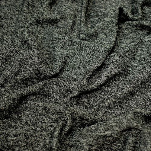 Black/Gray Slubbed Brushed Jersey Knit DFW11840