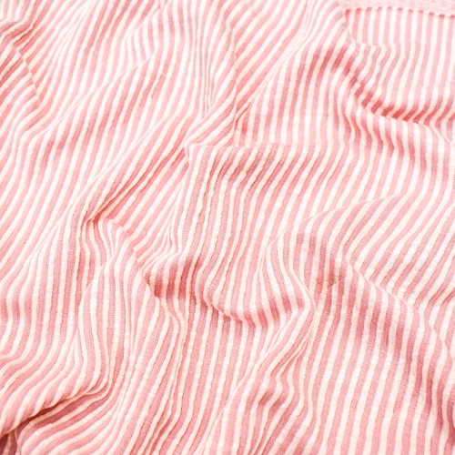 Baby Pink/White Striped Double Knit DFW11736