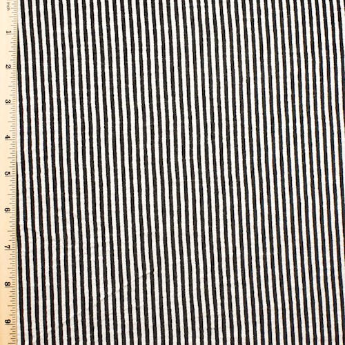 Black/White Striped Double Knit DFW11740 Fashion Fabrics