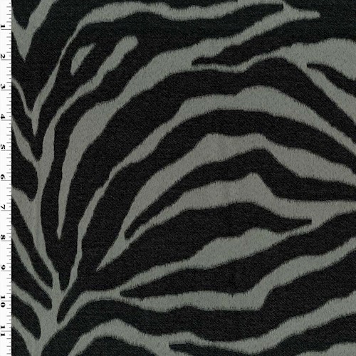 Black/Gray Chenille Zebra Jacquard Home Decorating Fabric DFW61907
